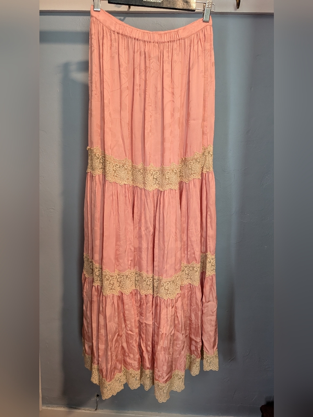 🆕🫰🏼 Spell Ocean Lace Tiered Maxi Skirt In Coral Free People Exclusive - Picture 3 of 9
